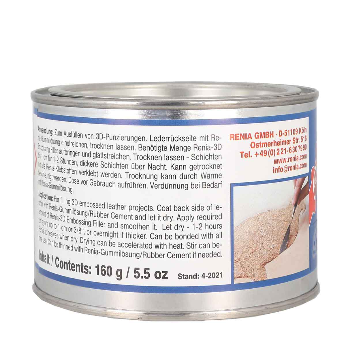 Colle pour modelage du cuir - 3D embossing filler RENIA - 160g - Image 4