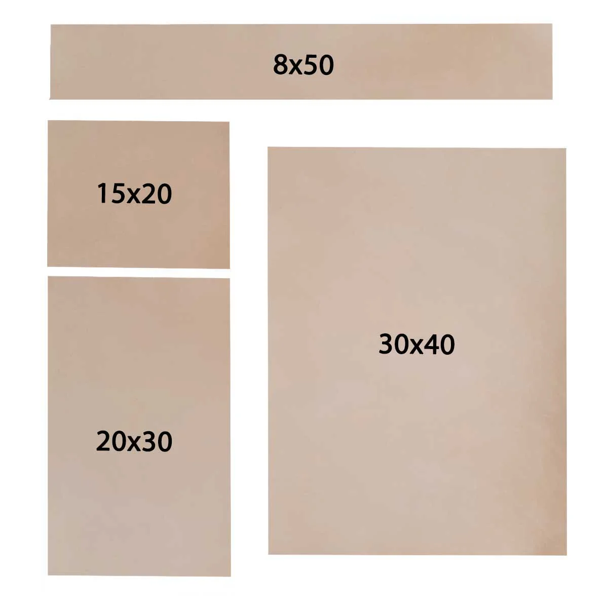 Morceau de cuir de collet tannage végétal NATUREL - CLASSIC - Image 11