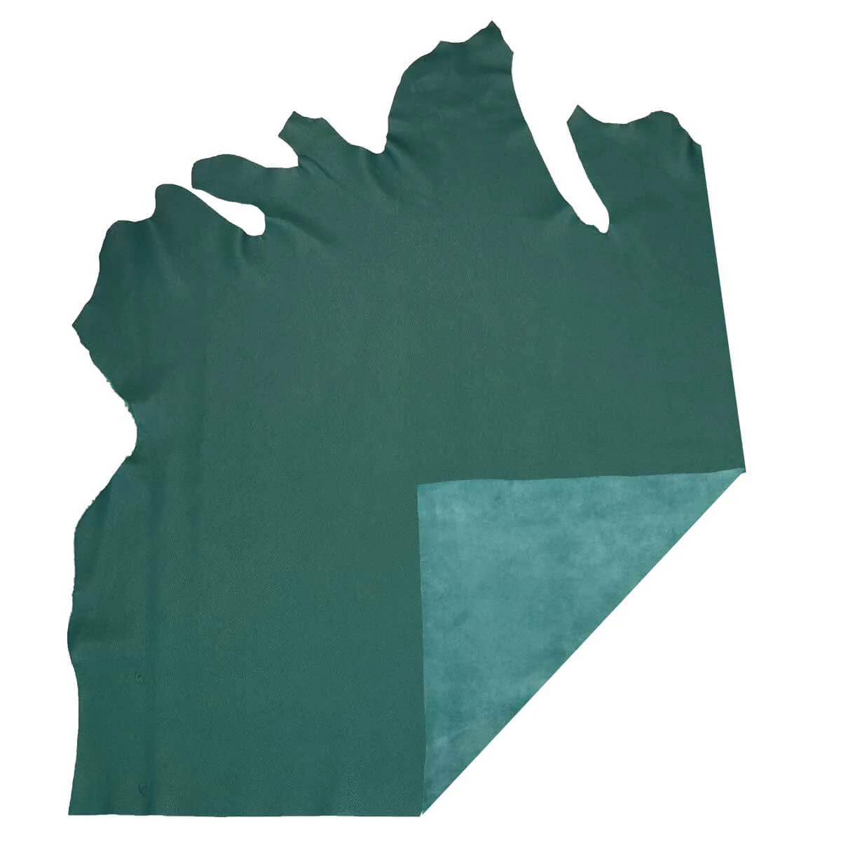 Grand morceau de cuir de vachette GRANITE - VERT BOUTEILLE - Image 3