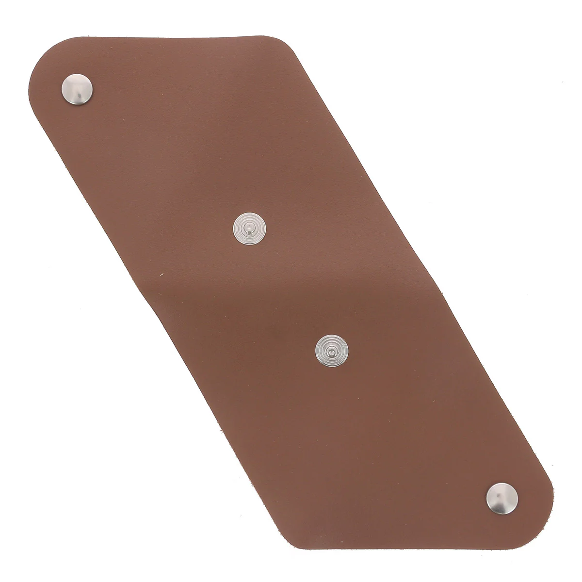 Grand porte-monnaie triangle en cuir - MARRON - Image 4