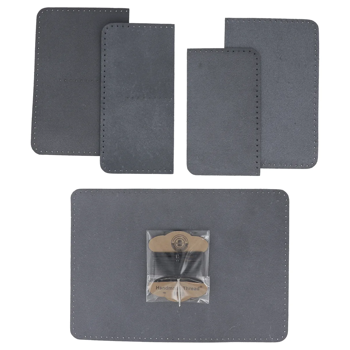 Kit DIY - Porte-passeport en cuir Bleu - Image 3