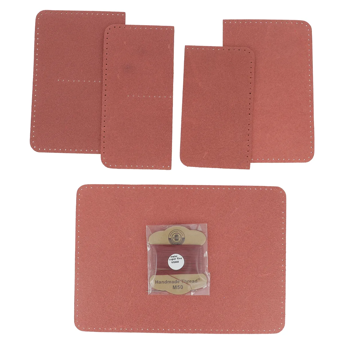 Kit DIY - Porte-passeport en cuir de croupon tannage végétal - CARMIN - Image 4