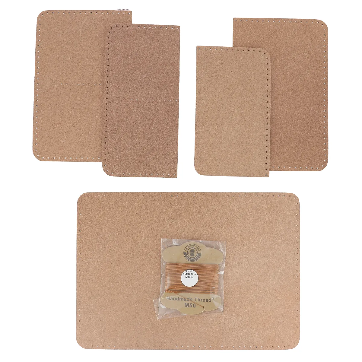 Kit DIY - Porte-passeport en cuir de croupon tannage végétal - COGNAC - Image 4