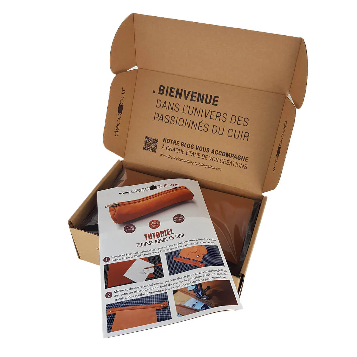 Kit DIY - Trousse ronde en cuir - Image 4