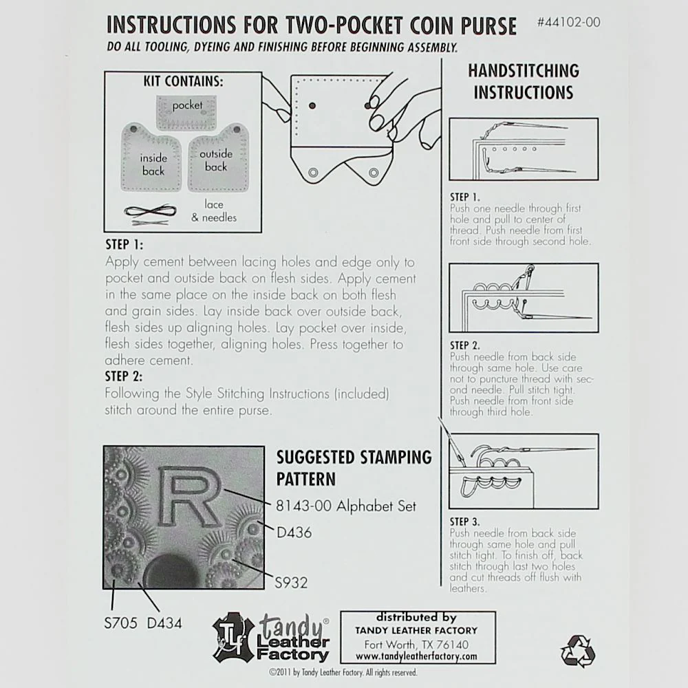 Kit pour porte-monnaie double poche - 44102 - Image 6