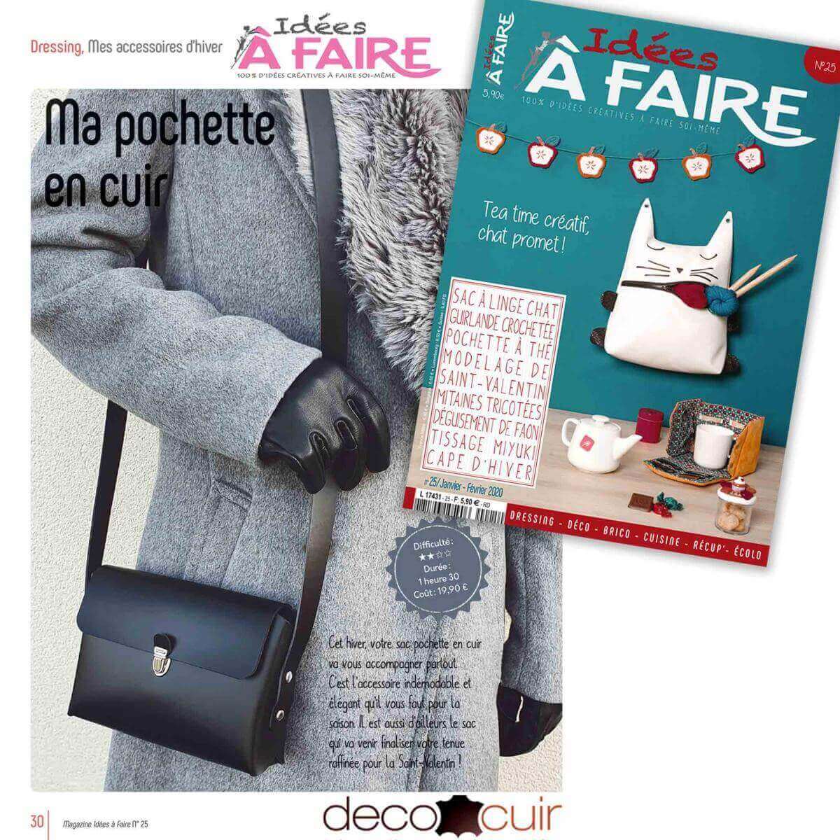 KIT COMPLET - Ma première pochette en cuir noir - Image 5