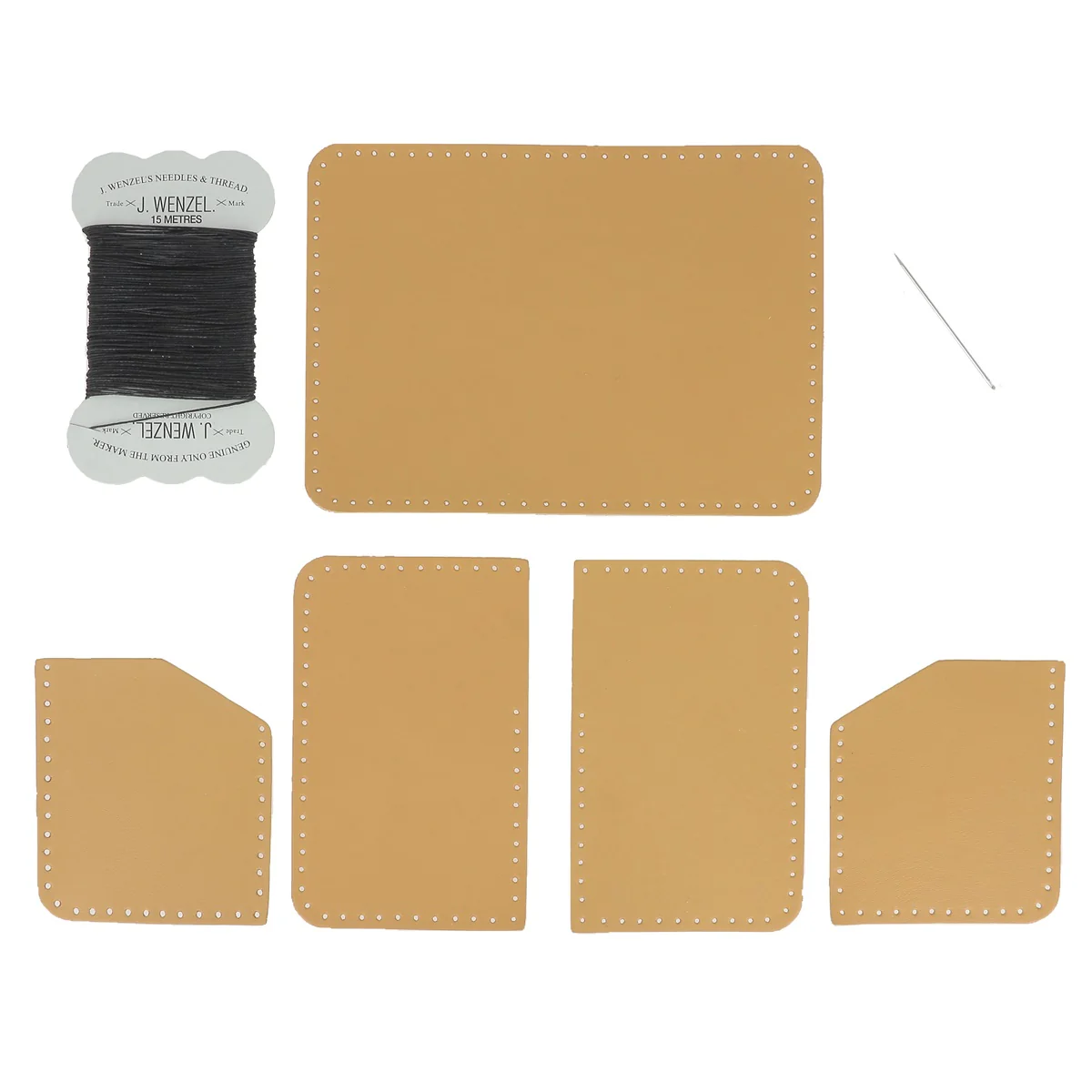 KitenCuir Porte Cartes double Inca - Fil Noir - Image 3