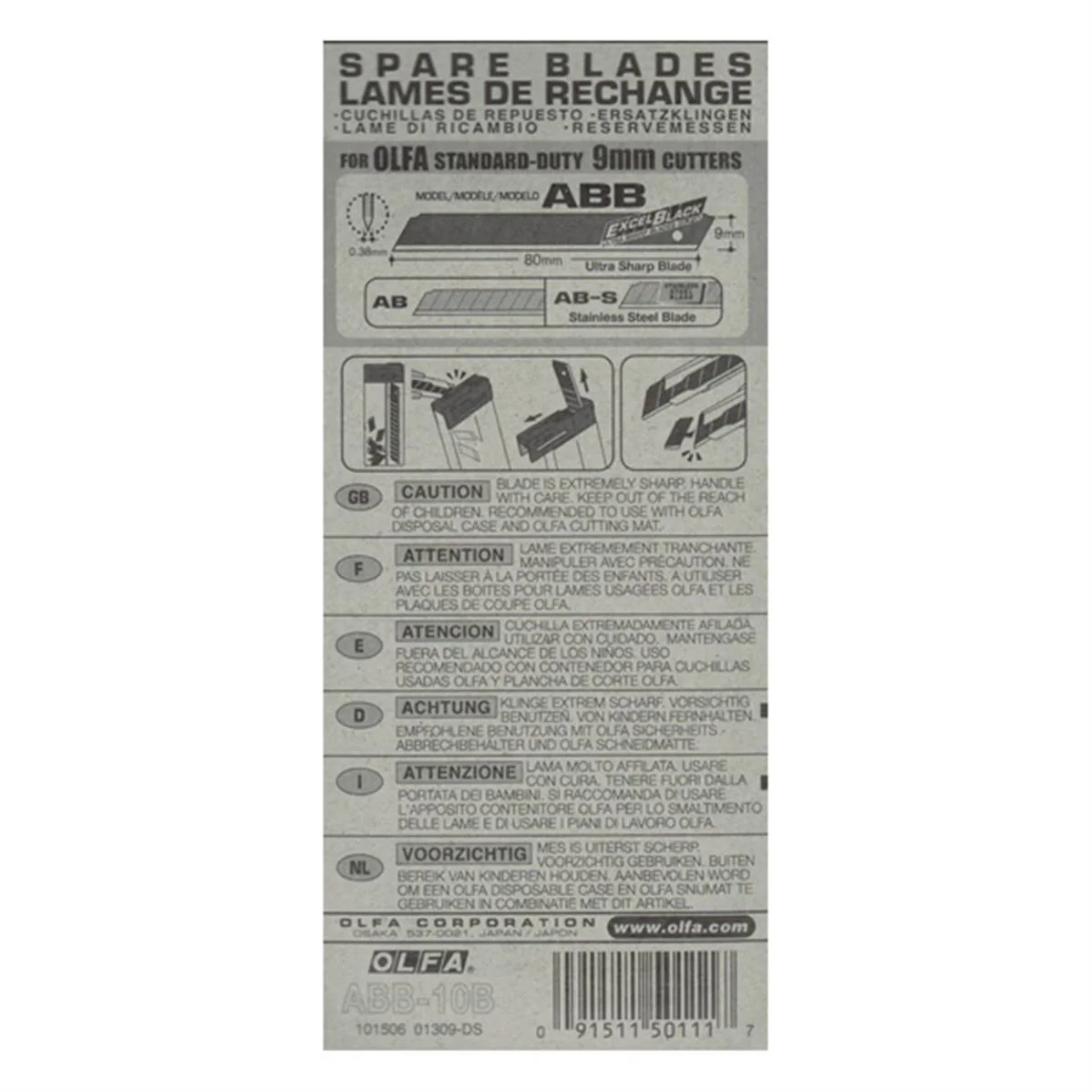 Lot de 10 lames de rechange pour cutter 9mm - Qualité EXCEL BLACK - Image 3