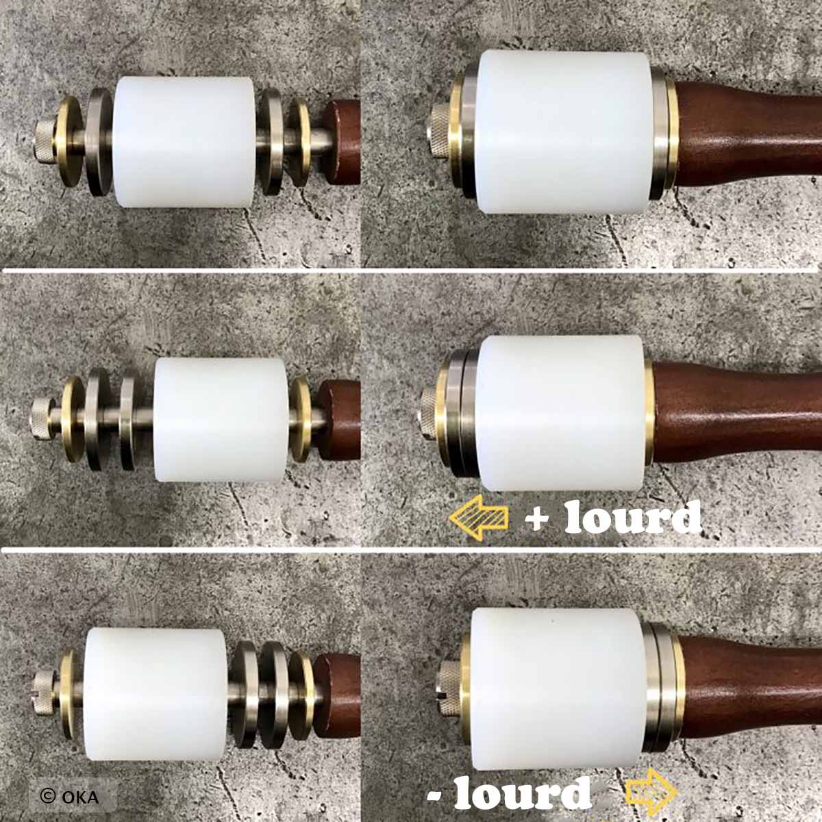 Maillet rond - Round maul - 370g - Oka - Image 3