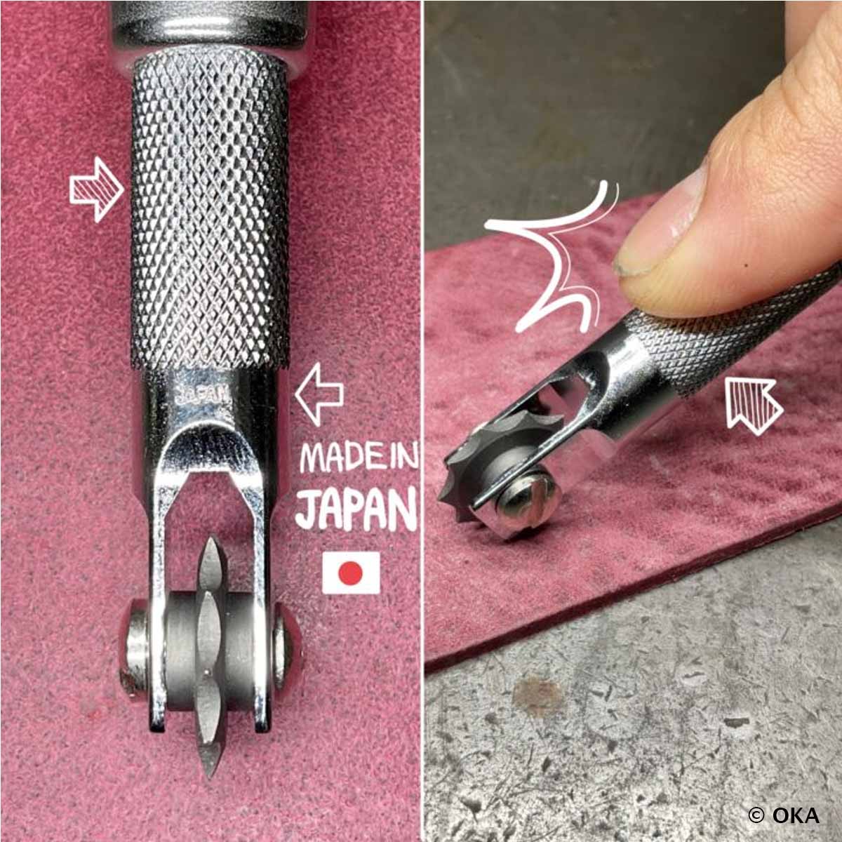 Molette à marquer les points de couture 3 tailles : 4 - 5 - 6 mm - Oka - Image 3