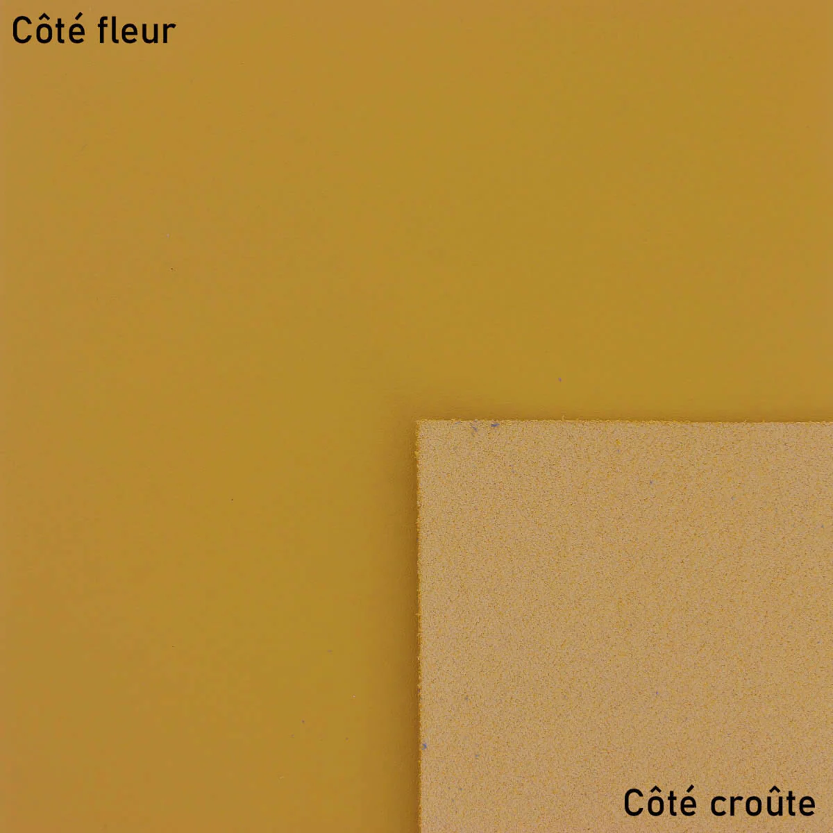 Morceau de cuir SATINLYS - JAUNE MOUTARDE - Image 3