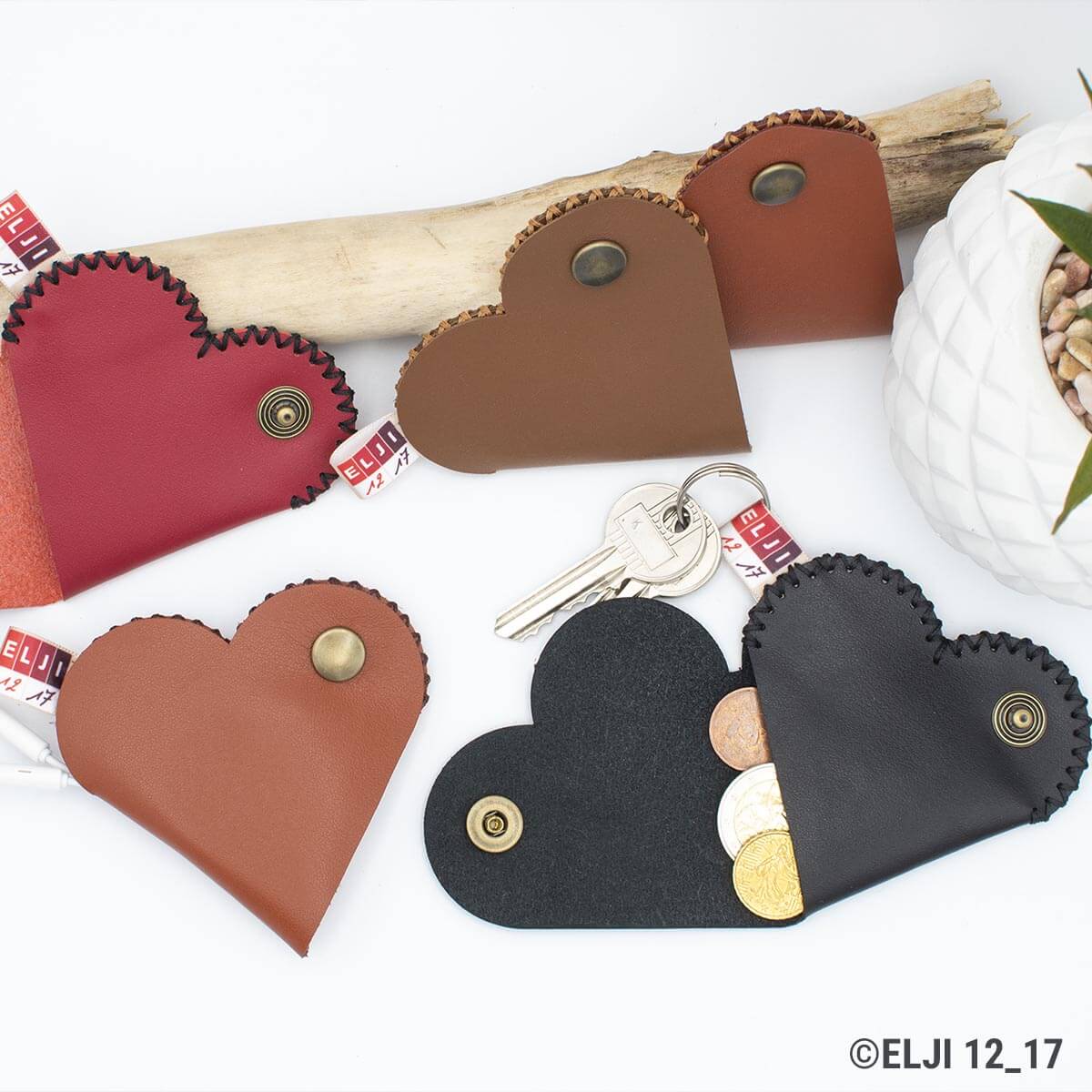 Morceau de cuir SATINLYS - MARRON BRIQUE - Image 4