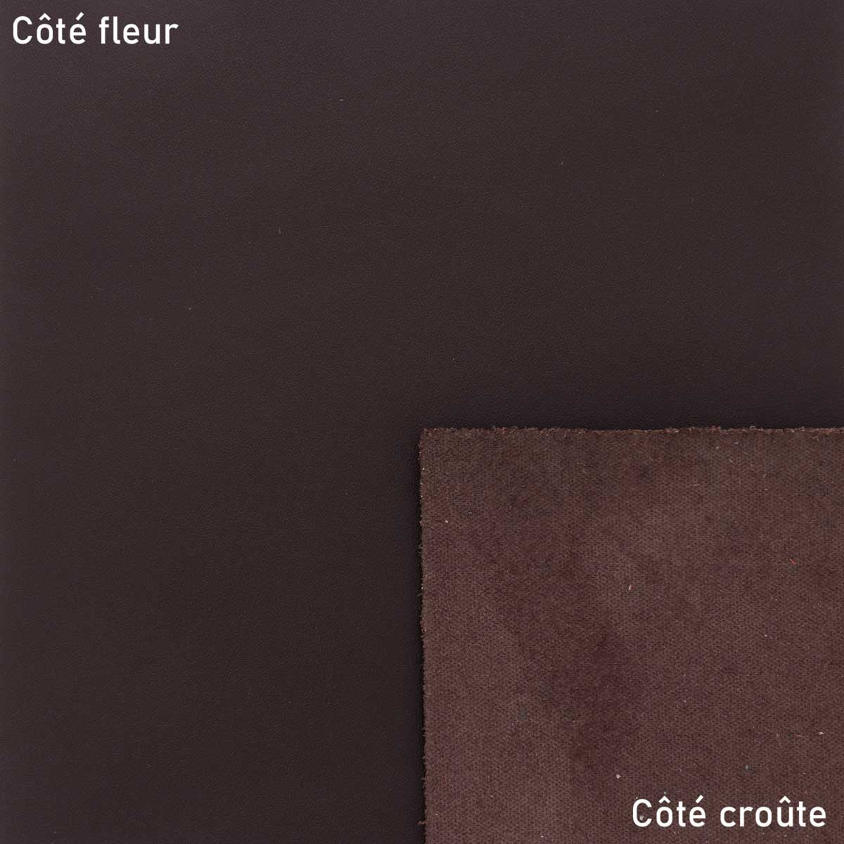 Morceau de cuir SATINLYS - MARRON CHOCOLAT - Image 3