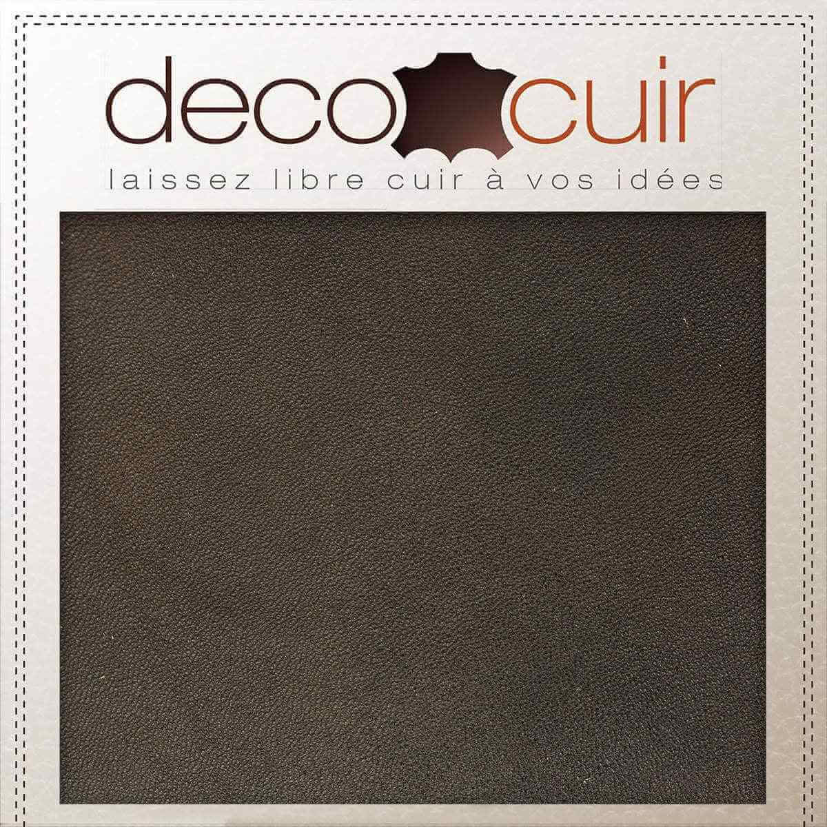 Peau entière de cuir de basane FRANCE - ANTIQUE VINTAGE CHOCOLAT BAF11 - Image 3