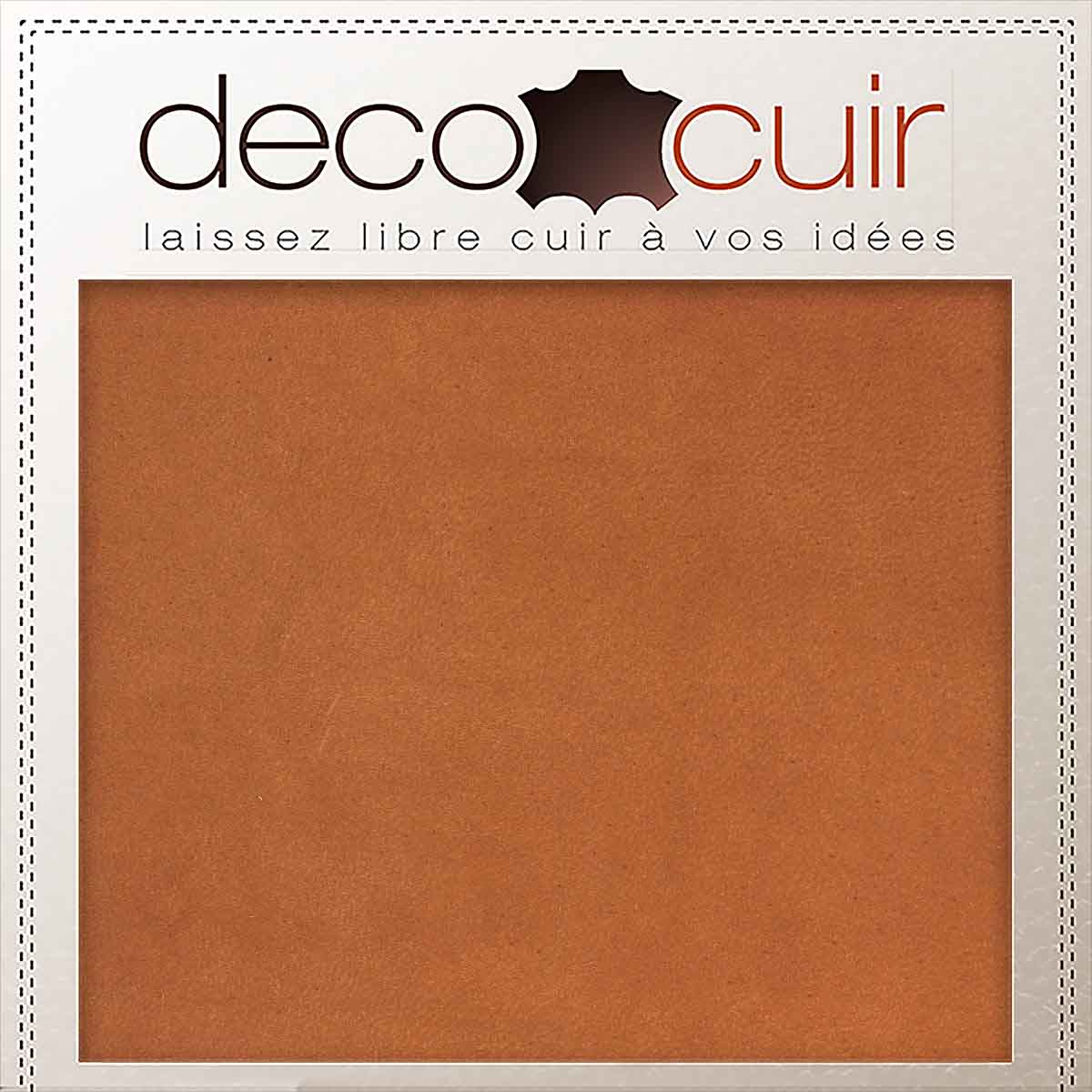 Peau entière de cuir de basane FRANCE - NUBUCK - COGNAC BAF03 - Image 4