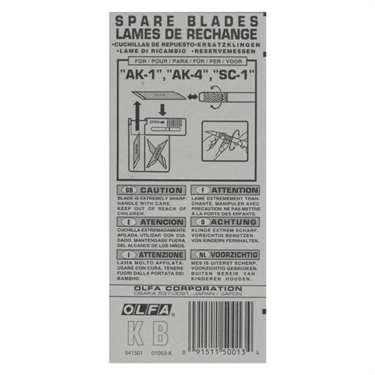 Lot de 25 lames de rechange pour le scalpel OLFA AK-1 - Image 3