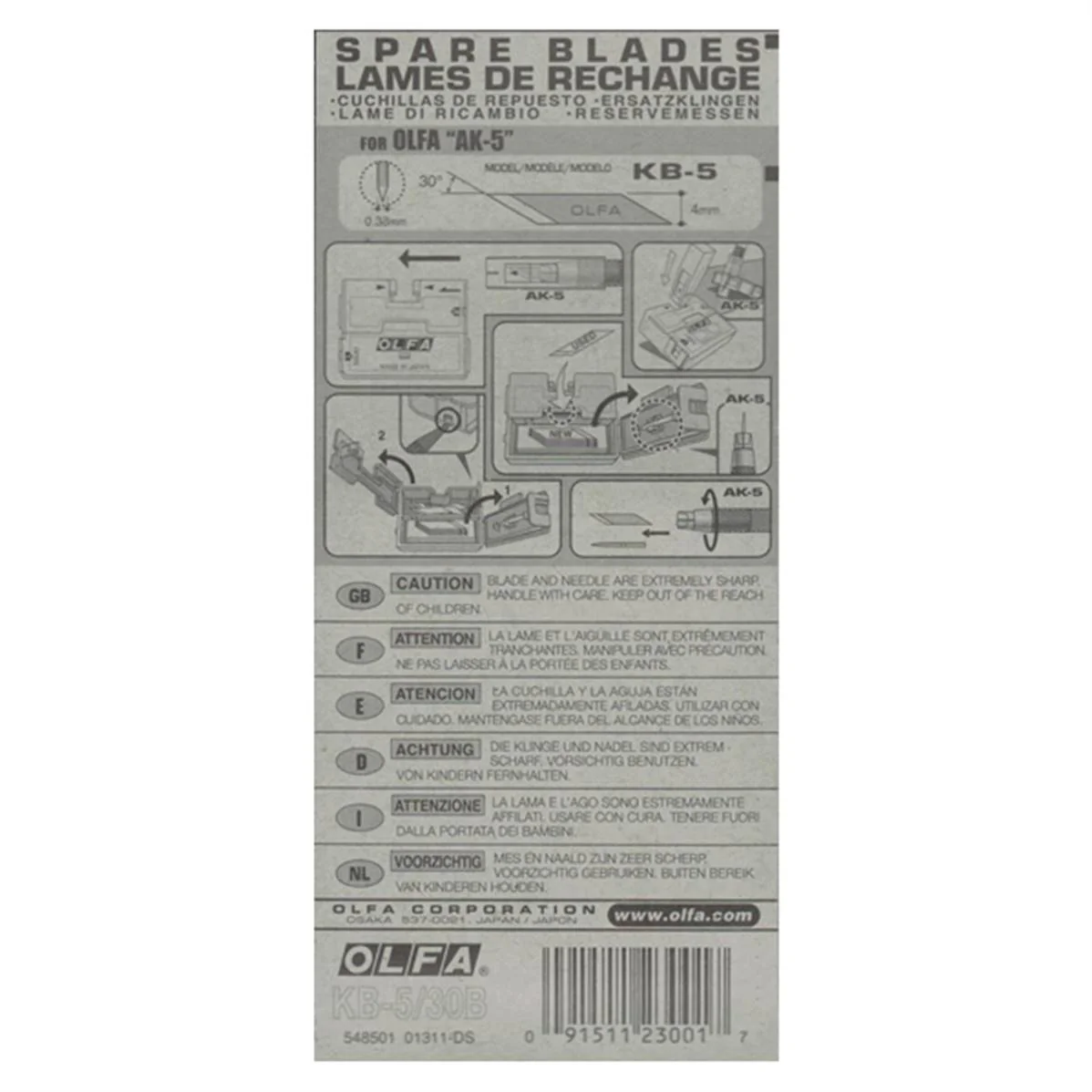 Lot de 30 lames de rechange et une aiguille pour le scapel OLFA AK-5 - Image 3